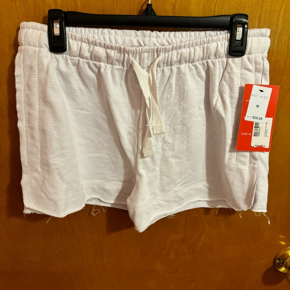 Hot‎ Kiss Medium White Drawstring Loungewear Shorts - Picture 2 of 13